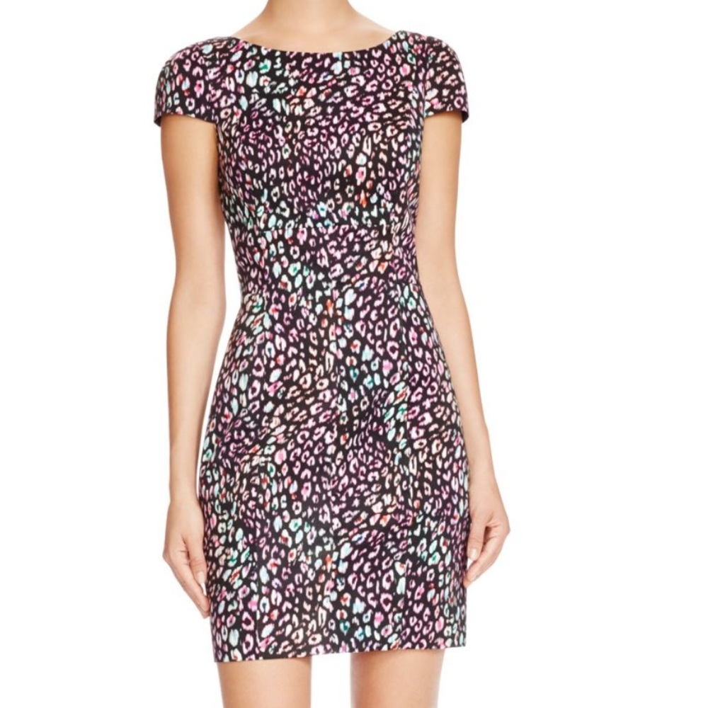French Connection Colorful Animal Print Mini Dress